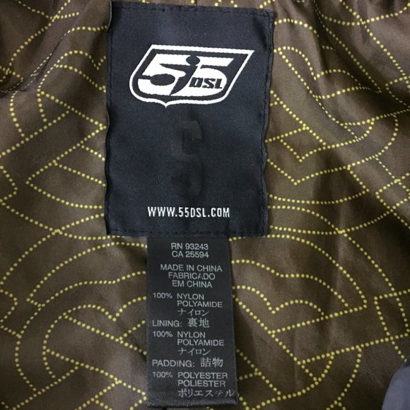 55DSL by Diesel Dark Gray Mustard/Yellow Trim Zip Pockets Logo Hardware Jacket - Picture 2 of 9